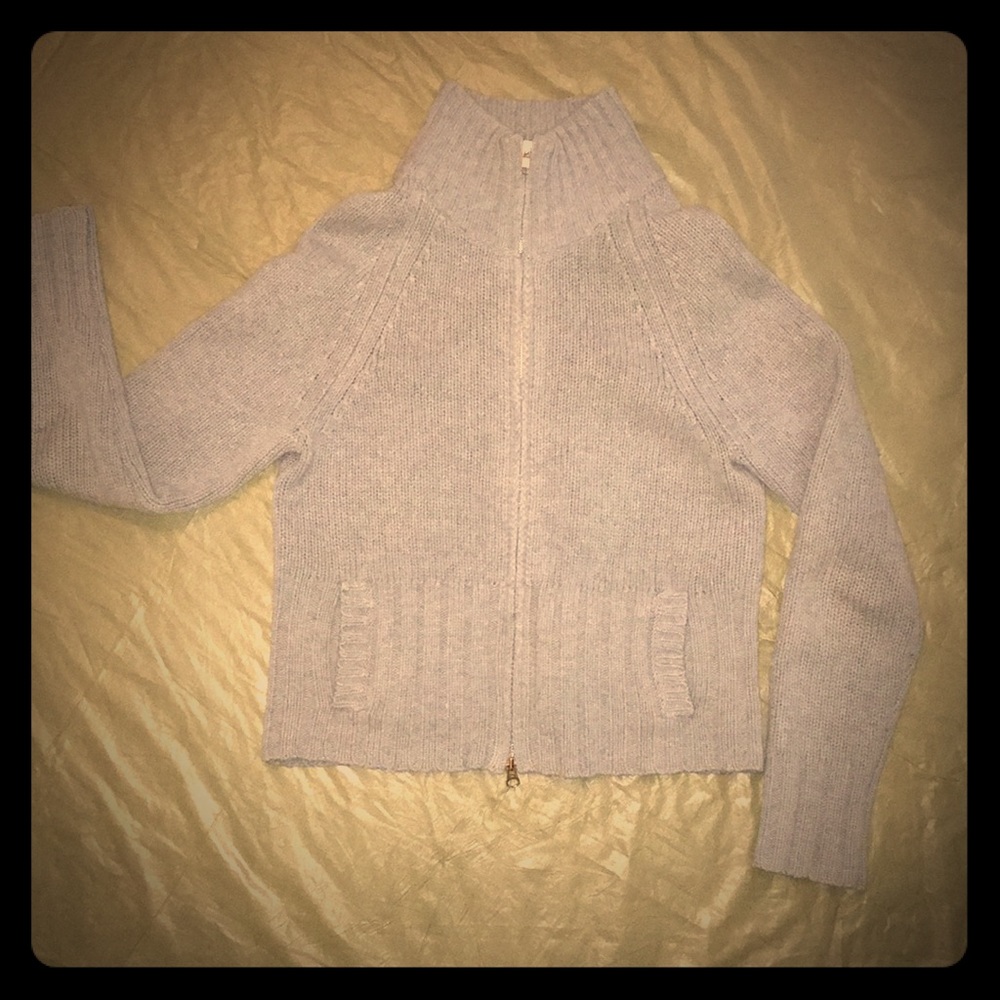 J Crew Lambswool Cropped Sweater